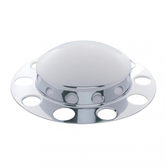 Chrome Dome Front Axle Cover 2PC Kit For 1-1/2" Nut Cover - Aluminum Wheel (2-Pack)