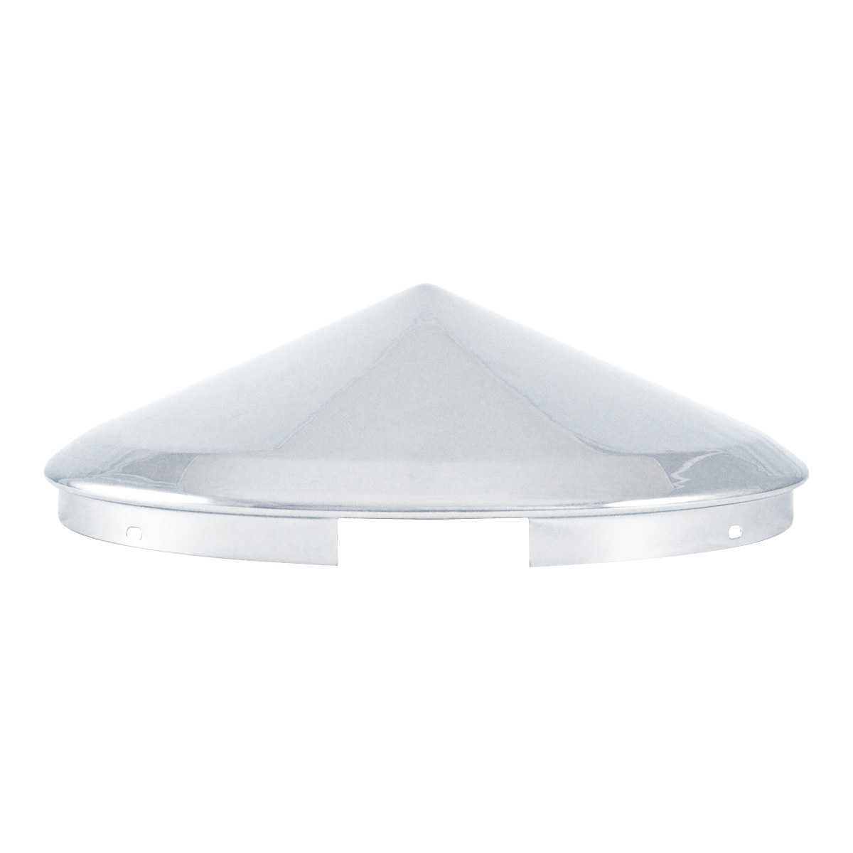 4 Even Notched Chrome Pointed Front Hubcap - 7/16" Lip - Thumbnail 2