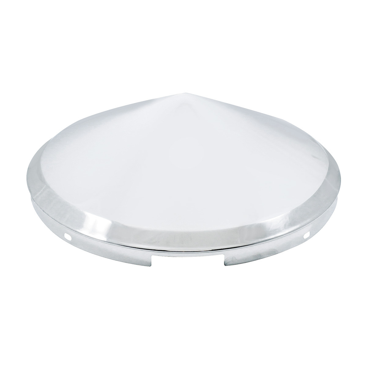 4 Even Notched Chrome Pointed Front Hubcap - 7/16" Lip - Thumbnail 4