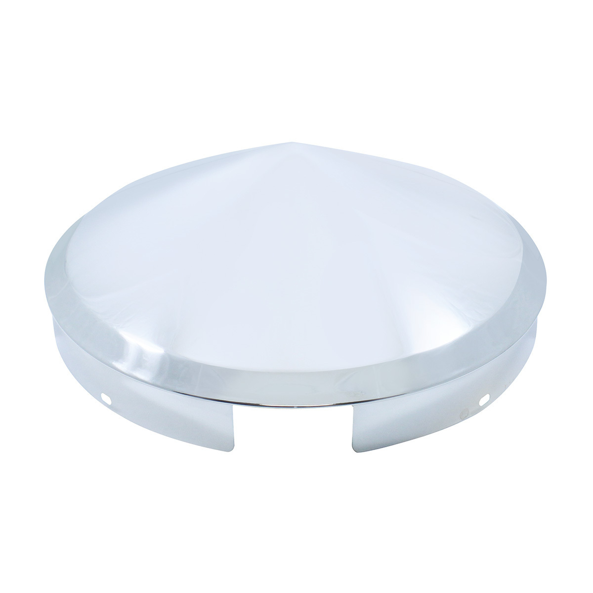 4 Even Notched Chrome Pointed Front Hubcap - 1" Lip - Thumbnail 4