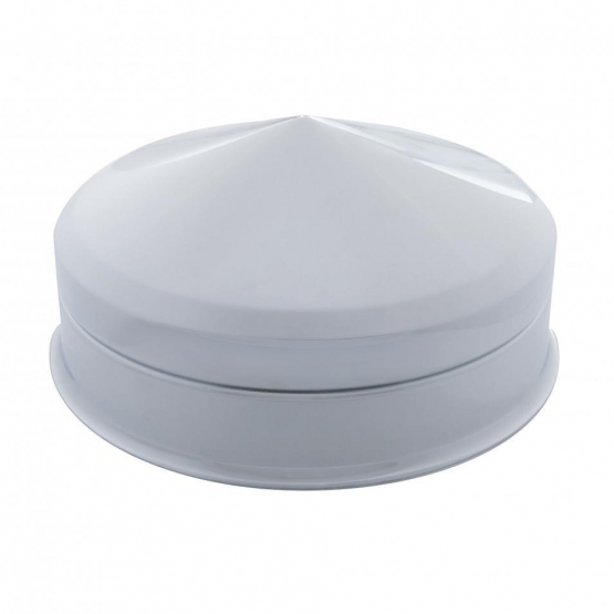 Pointed 2-Piece Style Front Axle/Hub Hat Only - Chrome (2-Pack)