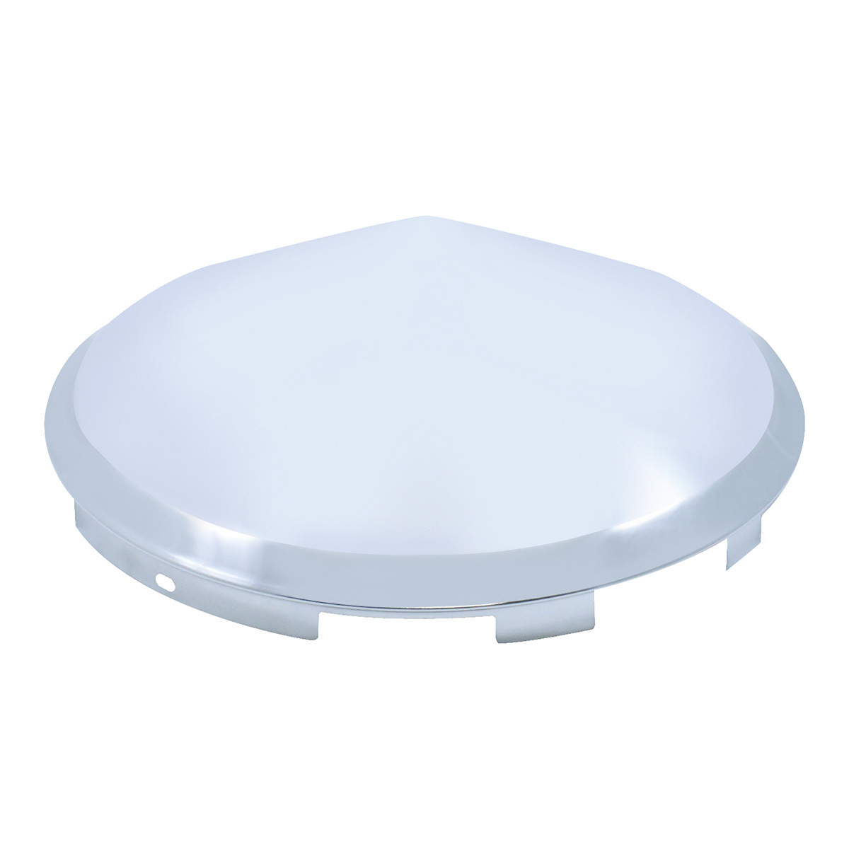 6 Uneven Notched Chrome Pointed Front Hubcap - 7/16" Lip - Thumbnail 4