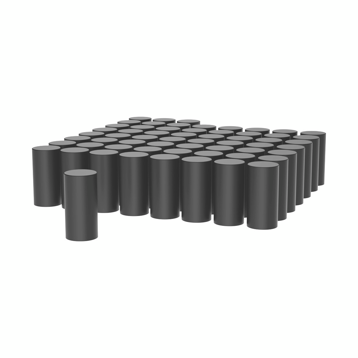 33mm x 4-1/4" Matte Black Tall Cylinder Nut Covers - Thread-On (60-Pack) - Thumbnail 11