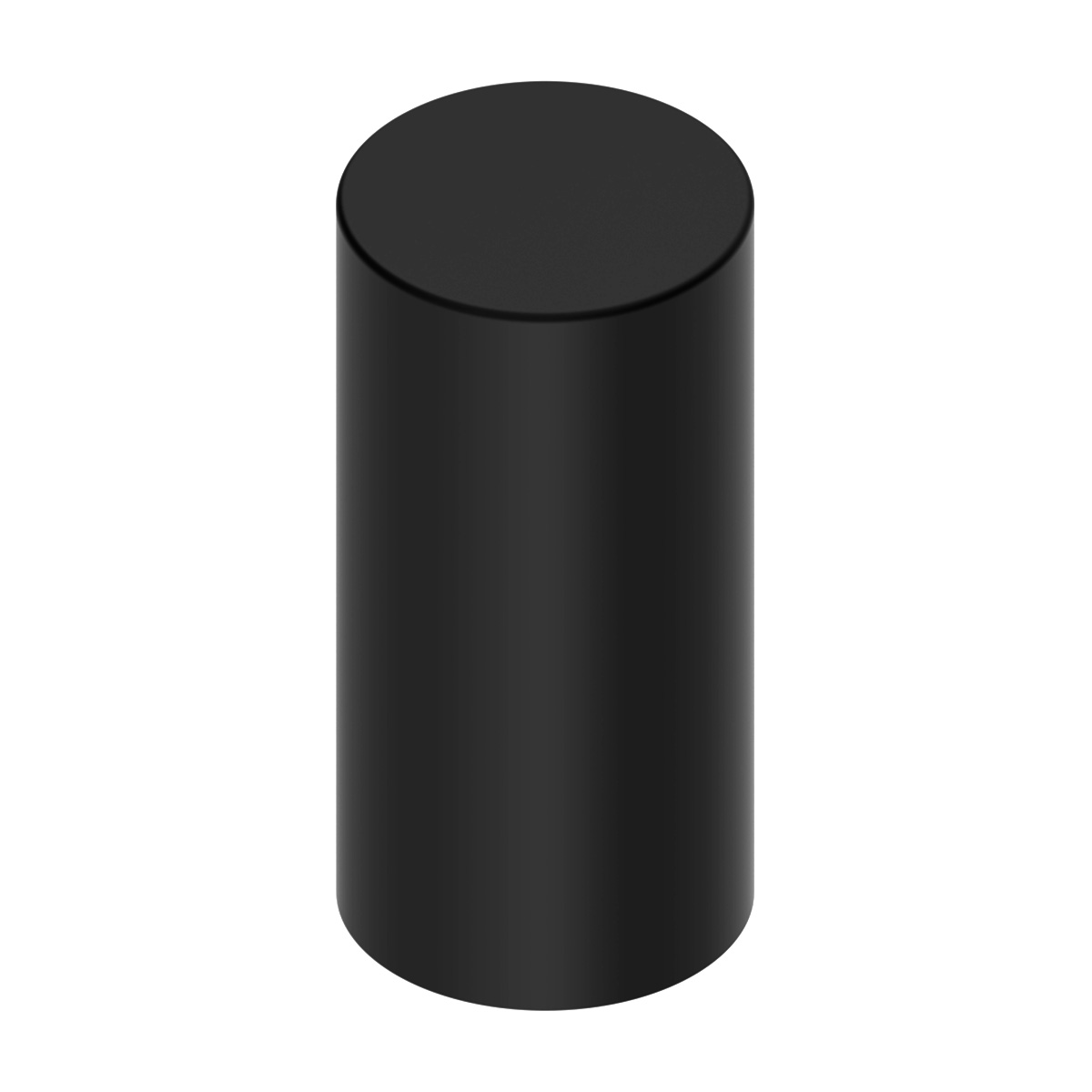 33mm x 4-1/4" Matte Black Tall Cylinder Nut Covers - Thread-On (60-Pack) - Thumbnail 3