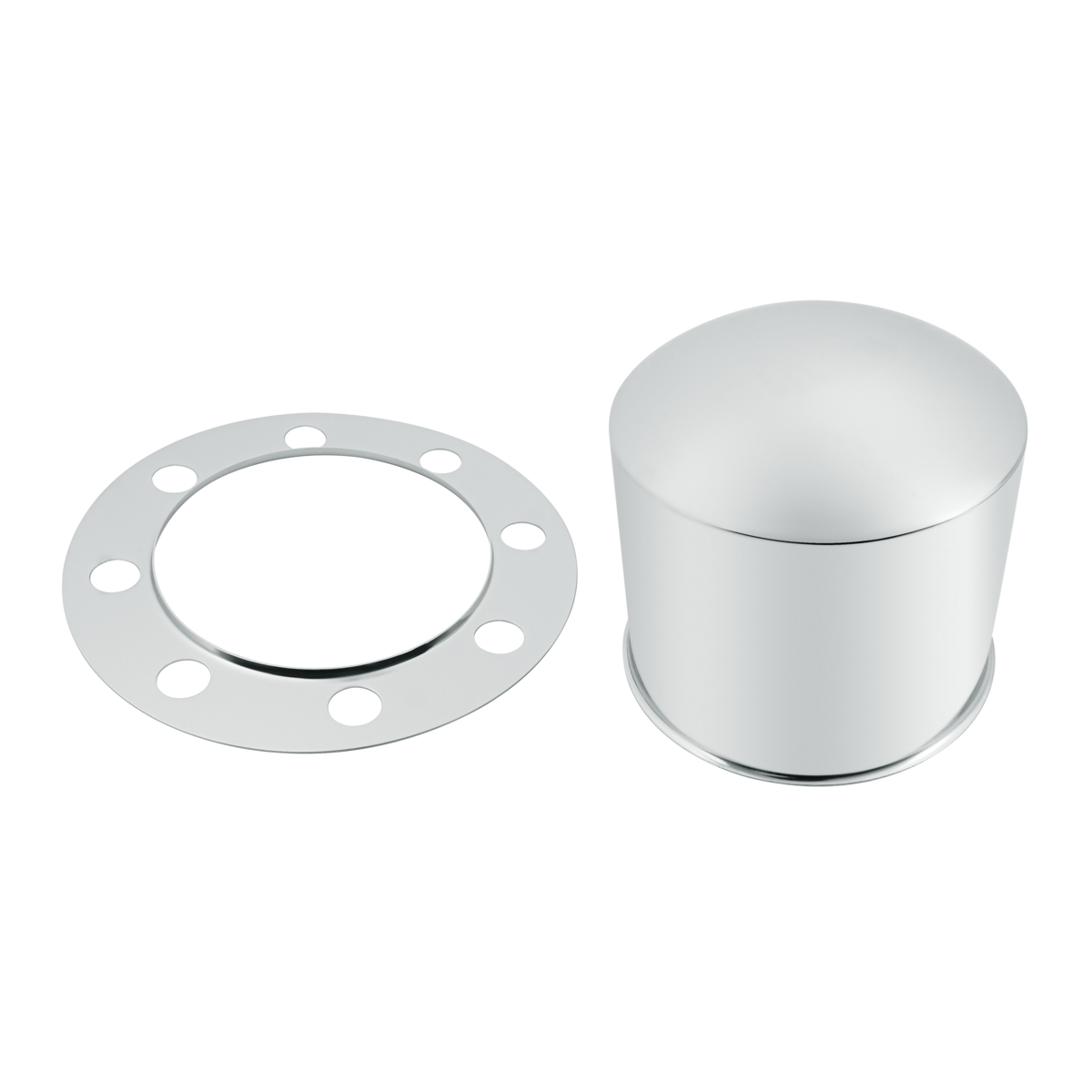 Chrome Dome Rear Axle Cover 2PC Kit For 33mm Nut Cover - Steel/Aluminum Wheel (8 Hole) - Thumbnail 3