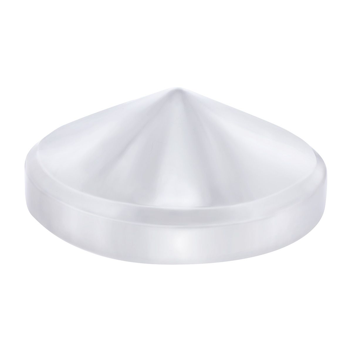 8" Chrome Pointed Rear Hubcap