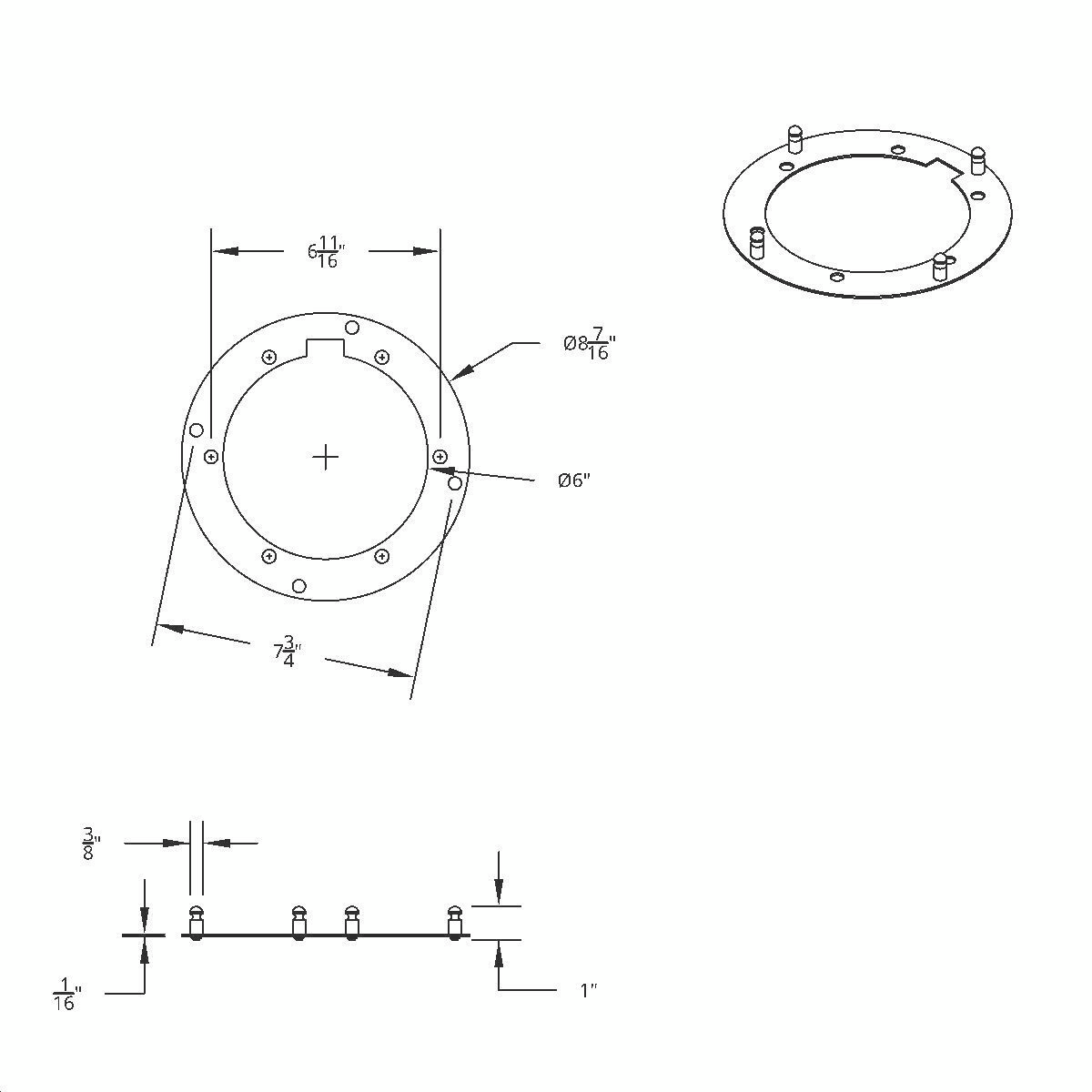 Trailer Hubcap Mounting Bracket - Stemco - Thumbnail 4