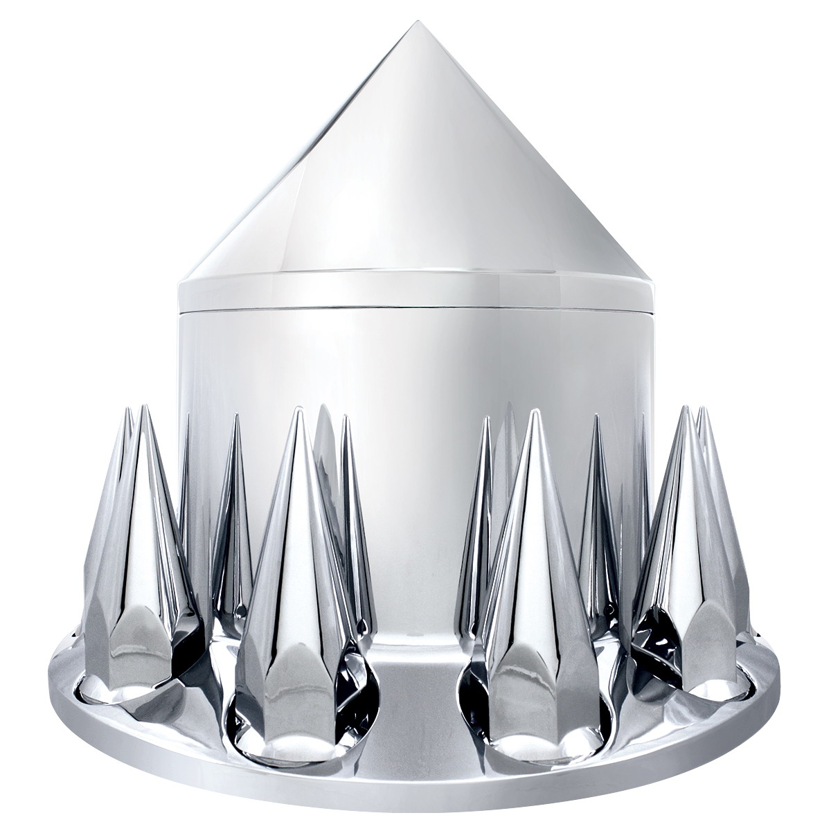 Spike Rear Axle Cover With 33mm Spike Thread-On Nut Covers - Chrome - Thumbnail 2