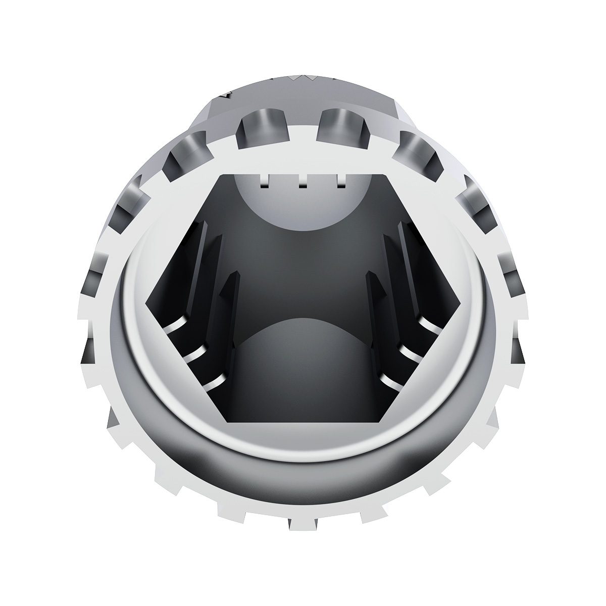 33mm x 2-3/4" Chrome Plastic Original Nut Covers - Push-On - Thumbnail 3