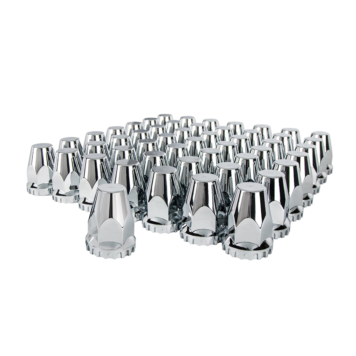 33mm X 2-3/4" Chrome Plastic Original Nut Covers - Push-On (60-Pack) - Thumbnail 7