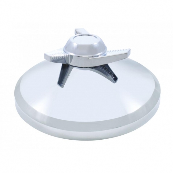 8" Chrome Cover With 3 Bar Spinner For UP Rear Axle Cover - Left Swing Bars (Bulk)