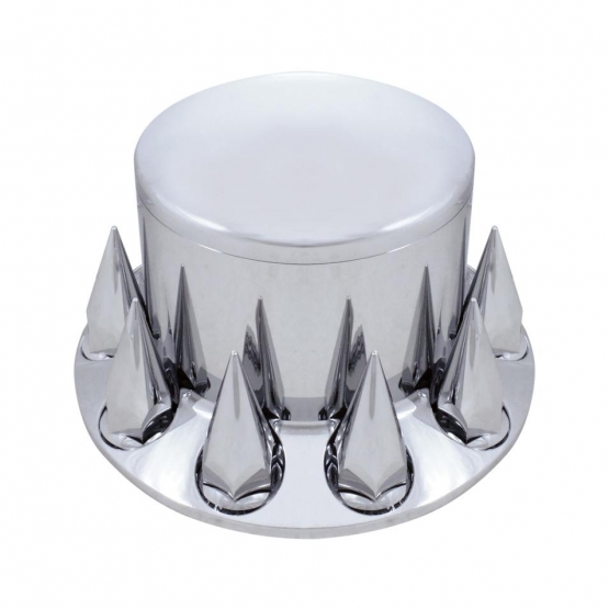 Dome Rear Axle Cover With 33mm Spike Thread-On Nut Covers - Chrome