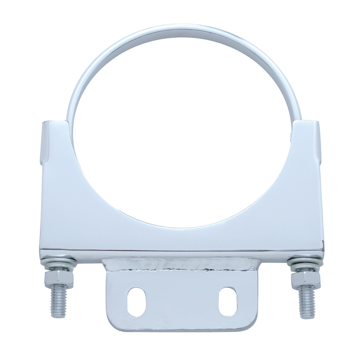 5" Chrome Cab Exhaust Clamp For Peterbilt - Thumbnail 3