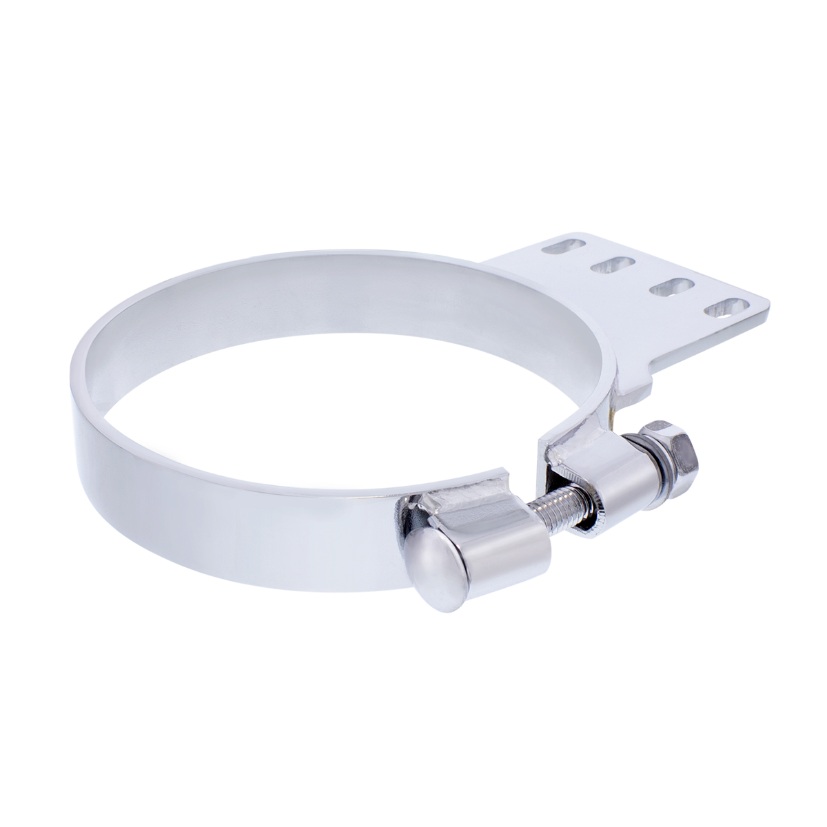 6" Chrome Exhaust Clamp For Kenworth - Thumbnail 2