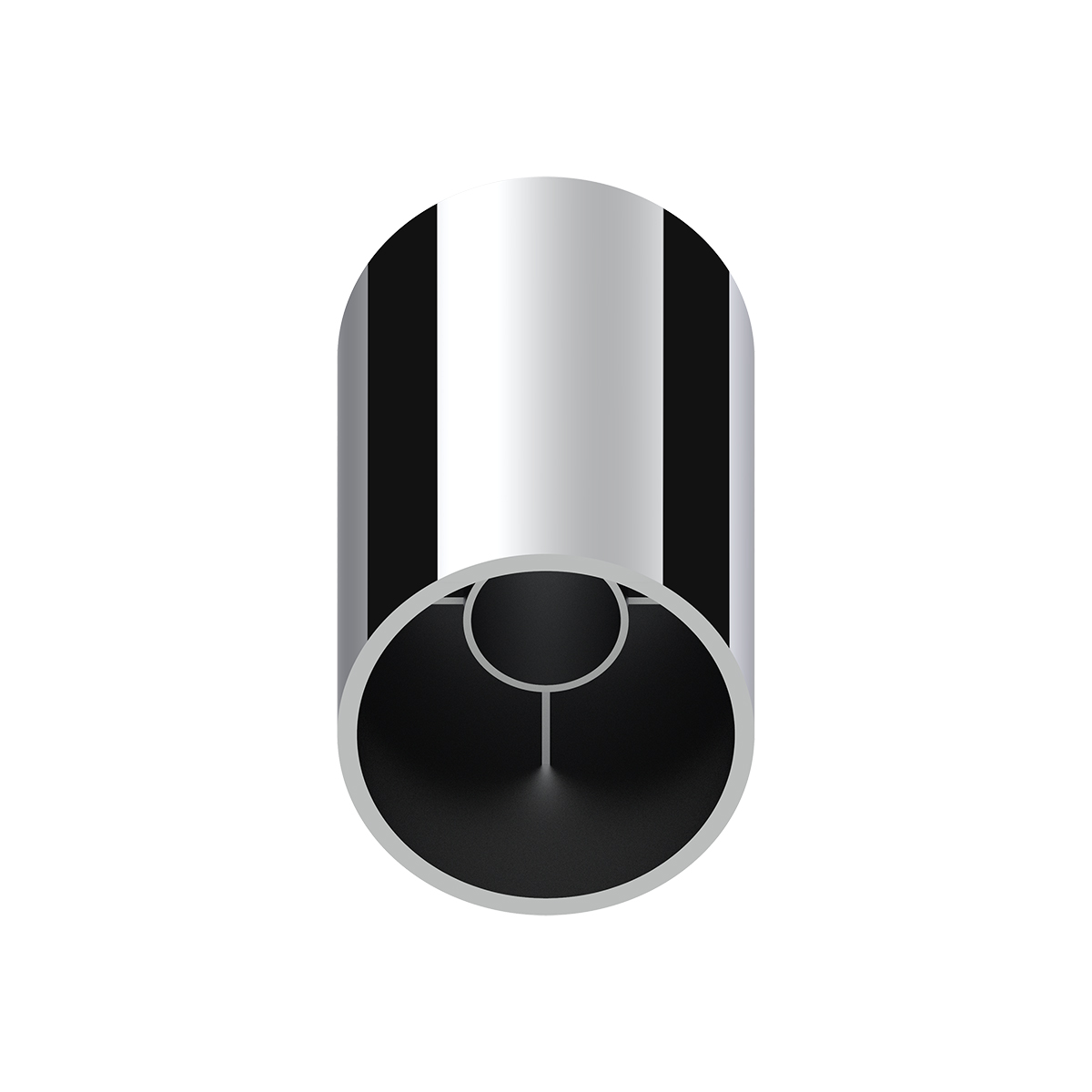 33mm X 3 3/4" Chrome Plastic Concave Top Nut Cover - Thread - On (Bulk) - Thumbnail 4