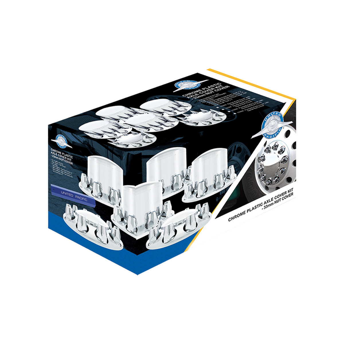 Dome Axle Cover Combo Kit With 33mm Standard Thread-On Nut Covers & Nut Cover Tool - Chrome - Thumbnail 5