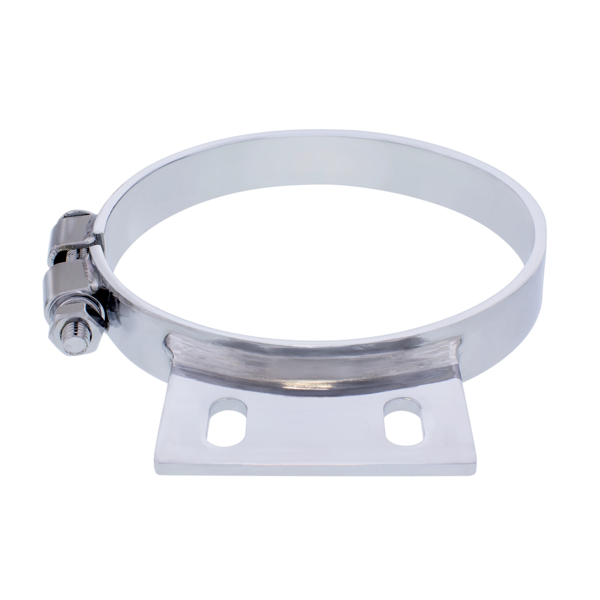 6" Chrome Cab Exhaust Clamp For Peterbilt - Thumbnail 4