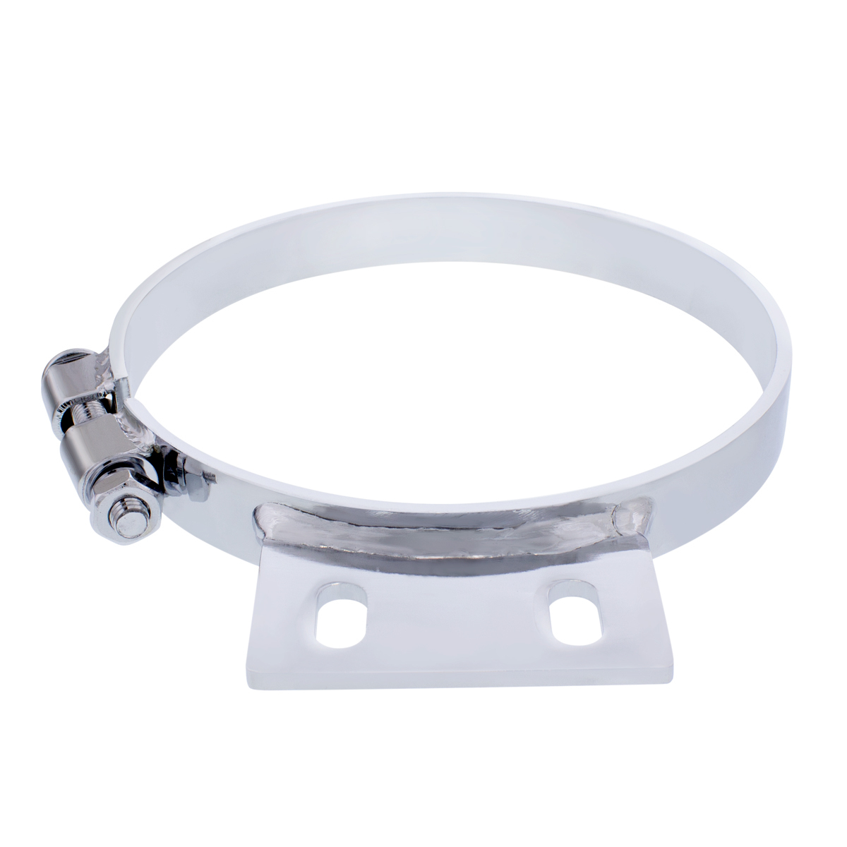 7" Chrome Cab Exhaust Clamp For Peterbilt - Thumbnail 4