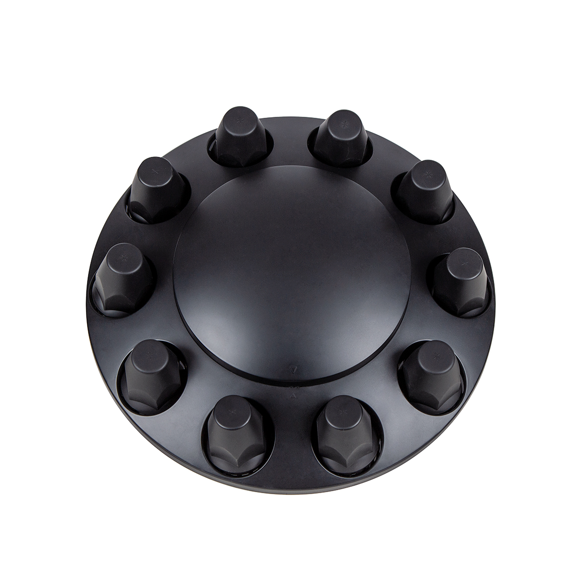 Dome Front Axle Cover With 33mm Standard Thread-On Nut Covers - Matte Black (Color Box) - Thumbnail 2
