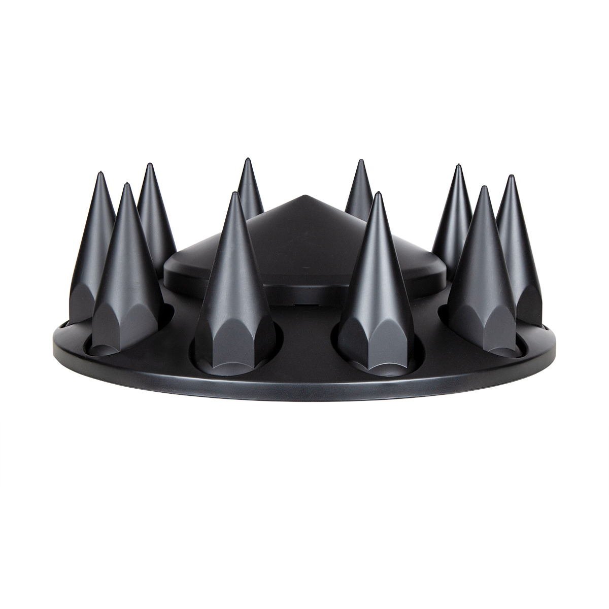 Pointed Front Axle Cover With 33mm Spike Thread-On Nut Covers - Matte Black - Thumbnail 6