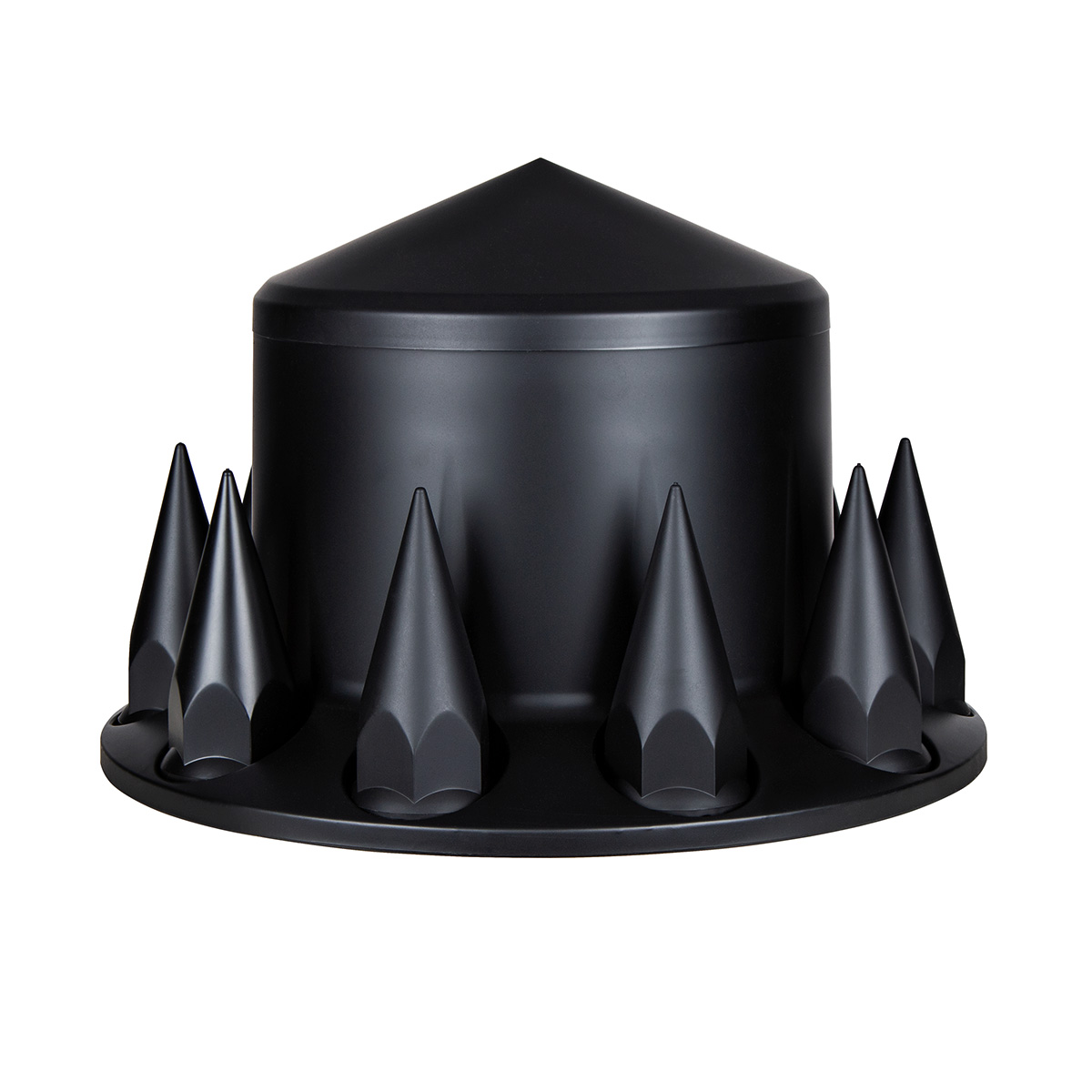 Pointed Rear Axle Cover With 33mm Spike Thread-On Nut Covers - Matte Black - Thumbnail 2
