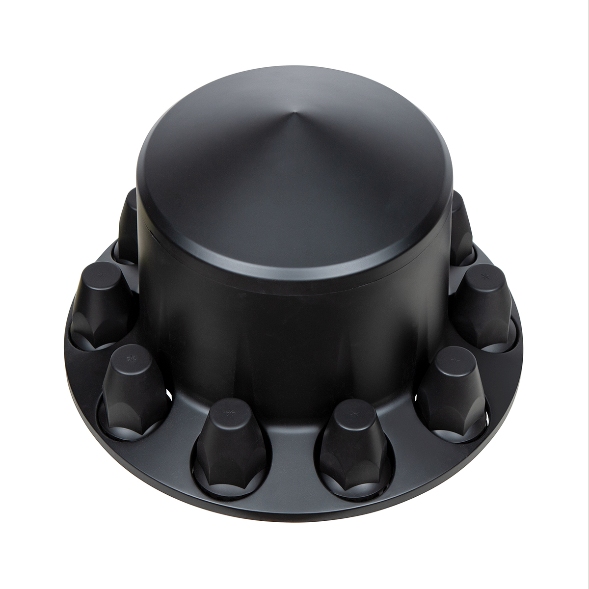 Pointed Rear Axle Cover With 33mm Standard Thread-On Nut Covers - Matte Black - Thumbnail 2