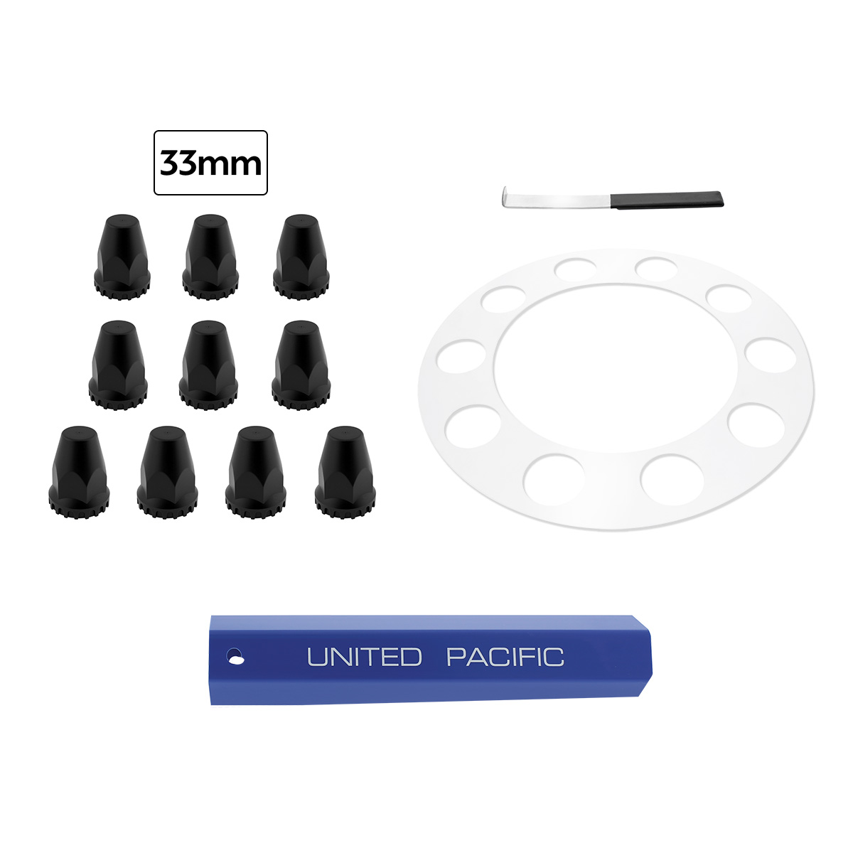 Aero Full-Moon Rear Axle Cover Kit - Matte Black - Thumbnail 2