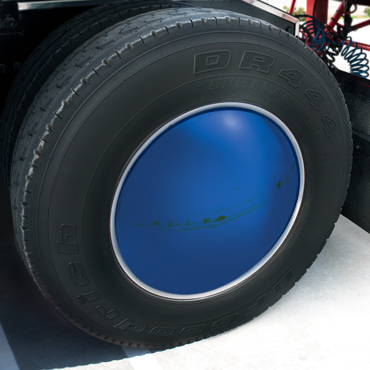 Aero Full-Moon Rear Axle Cover Kit - Indigo Blue - Thumbnail 5
