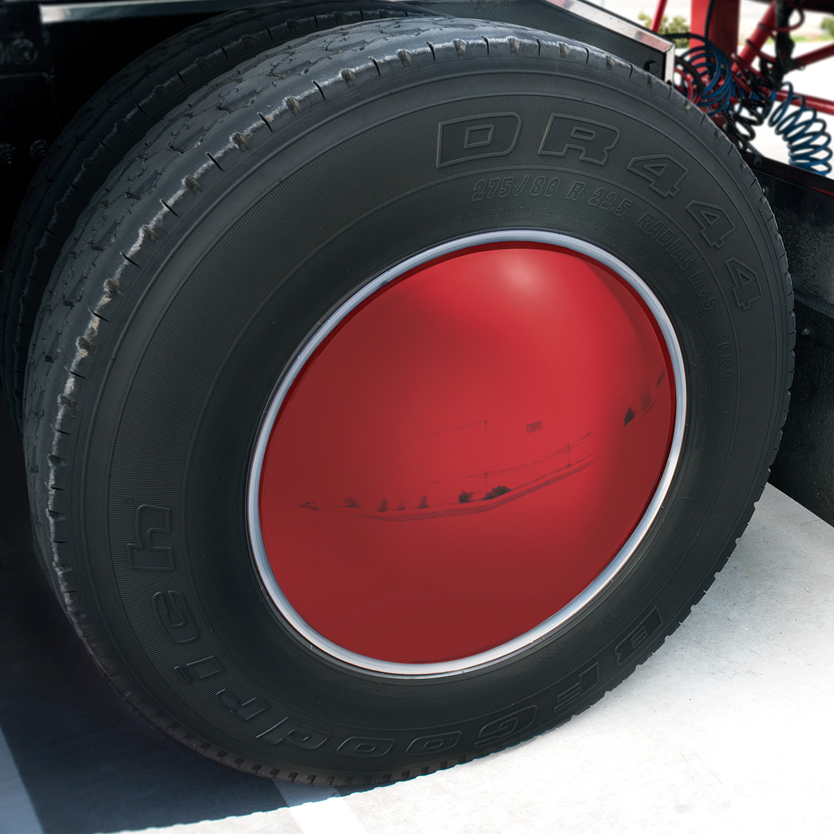 Aero Full-Moon Rear Axle Cover Kit - Candy Red - Thumbnail 5