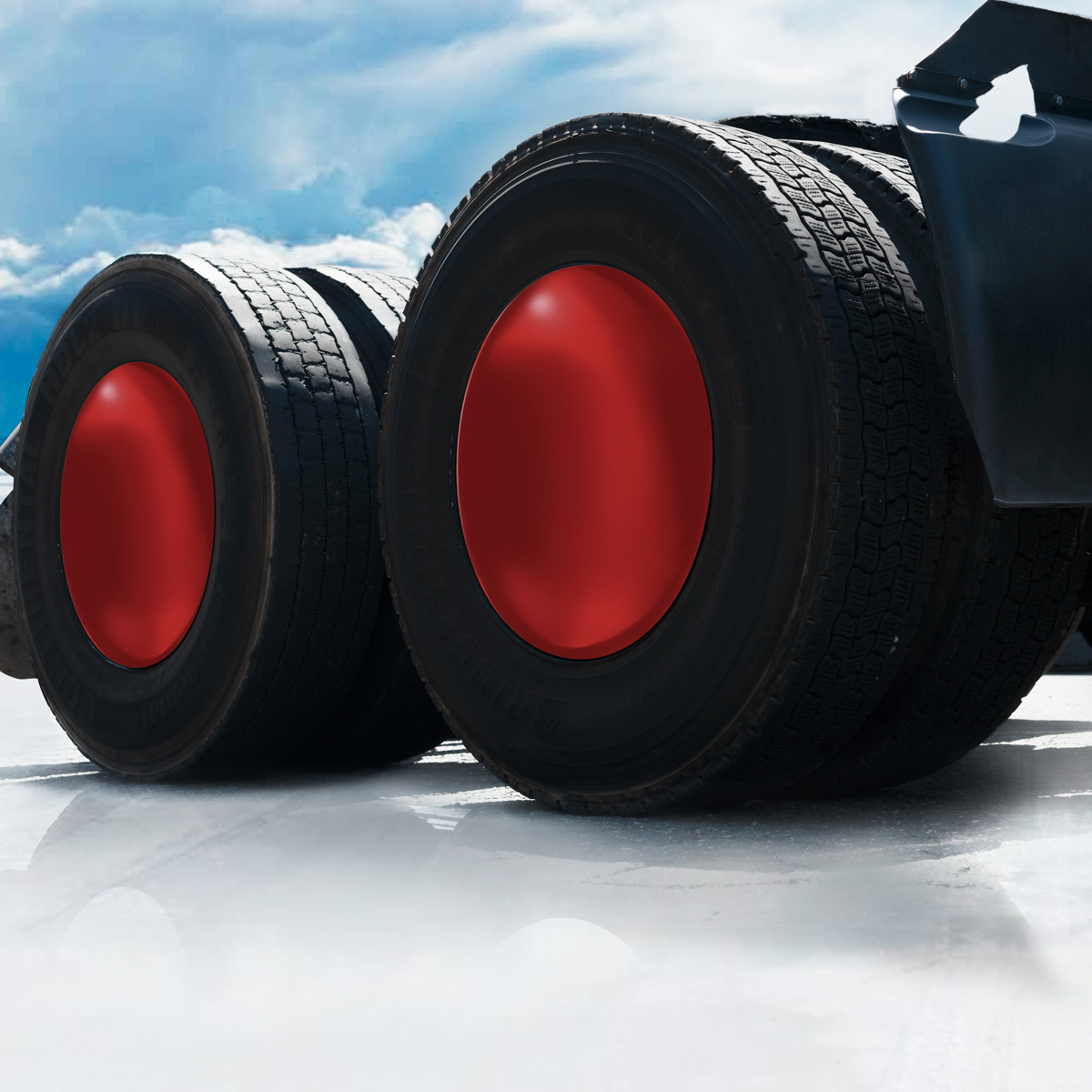 Aero Full-Moon Rear Axle Cover Kit - Candy Red - Thumbnail 9