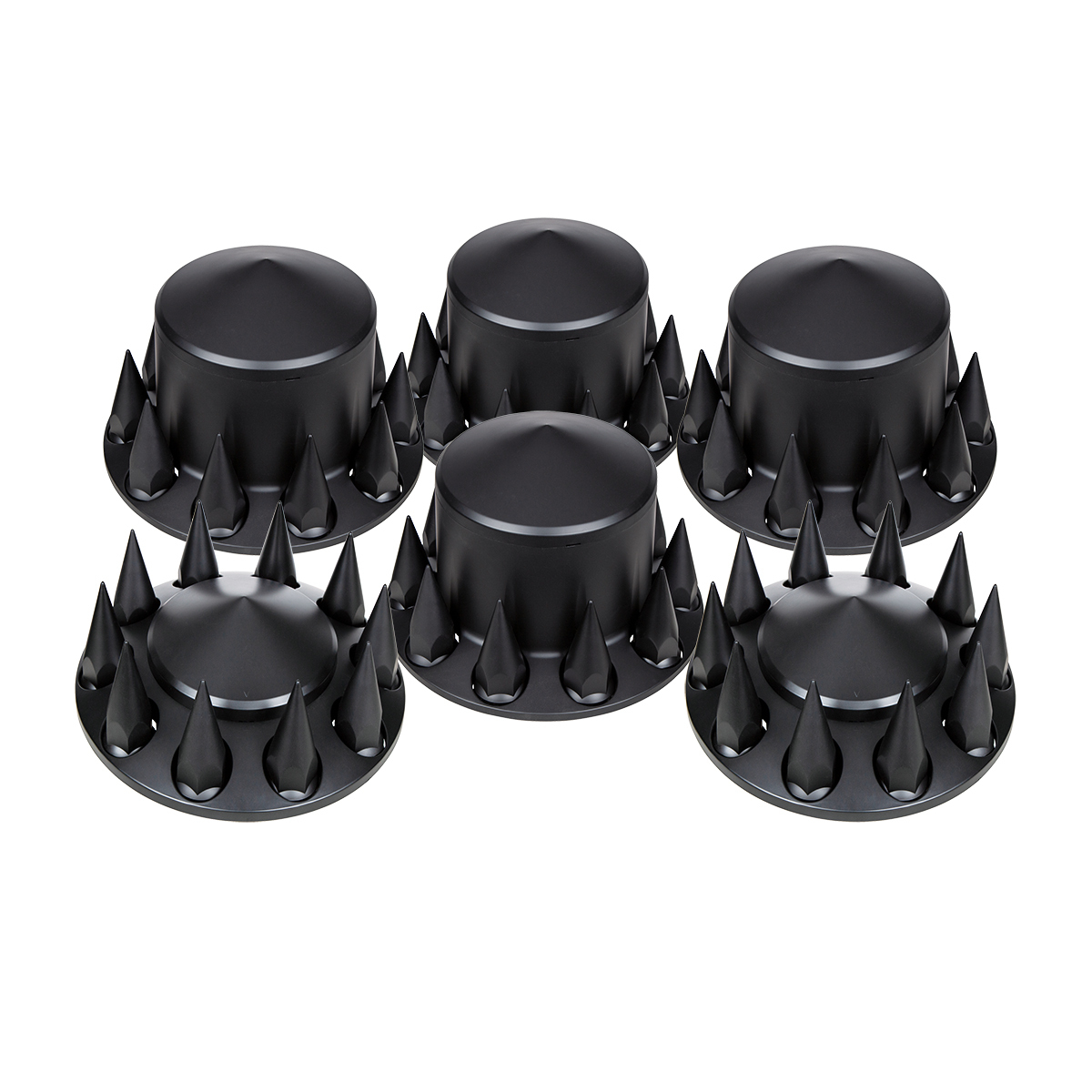 Pointed Axle Cover Combo Kit With 33mm Spike Thread-On Nut Covers & Nut Cover Tool - Matte Black - Thumbnail 8