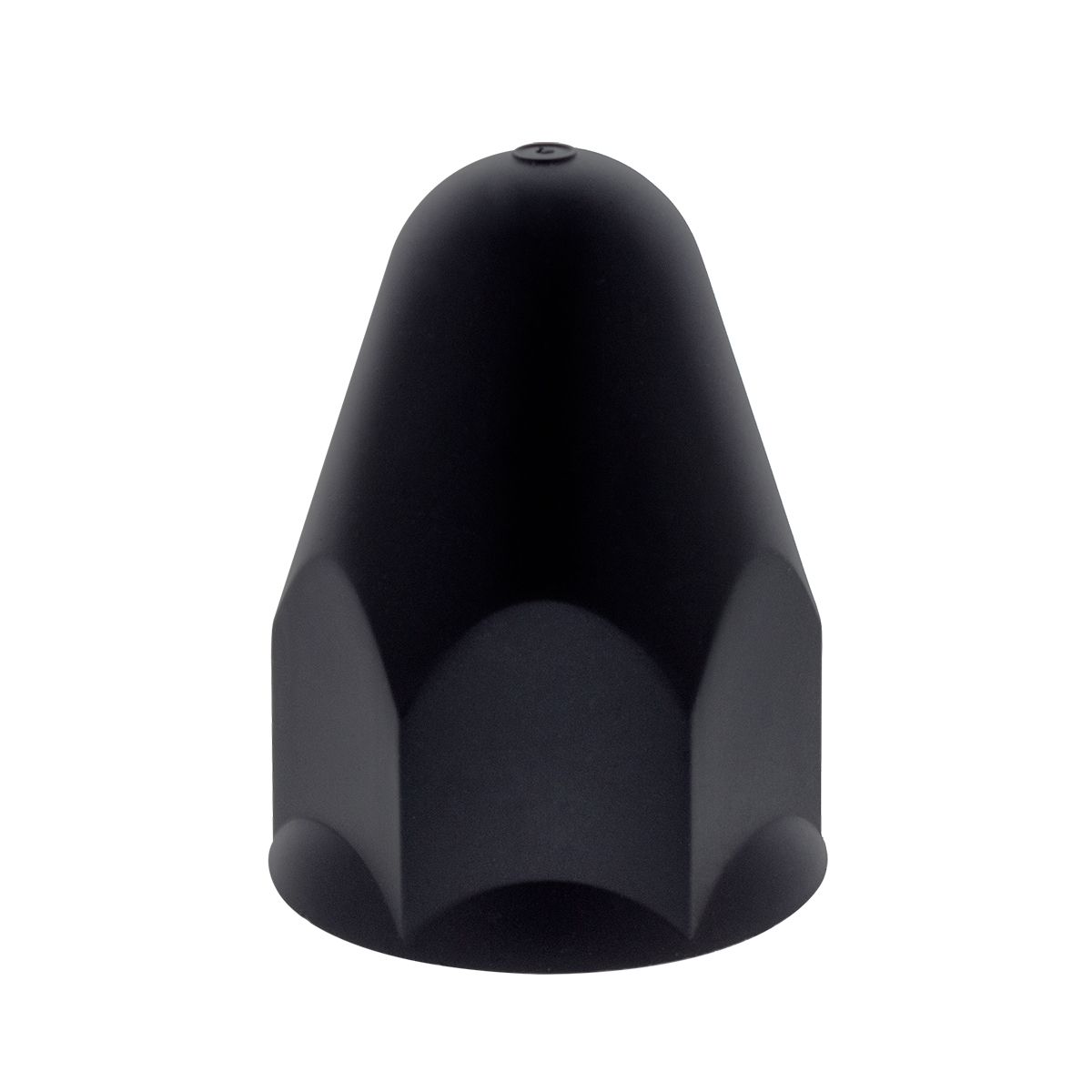 1-1/2" X 2-3/4" Matte Black Painted Plastic Bullet Nut Covers - Push-On (Bulk)