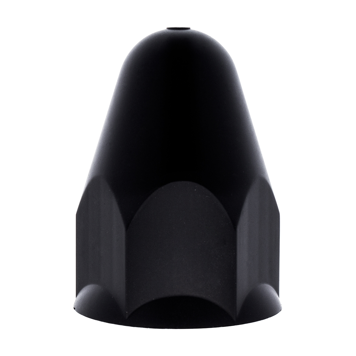 1-1/2" X 2-3/4" Matte Black Painted Plastic Bullet Nut Covers - Push-On (Color Box of 60) - Thumbnail 2
