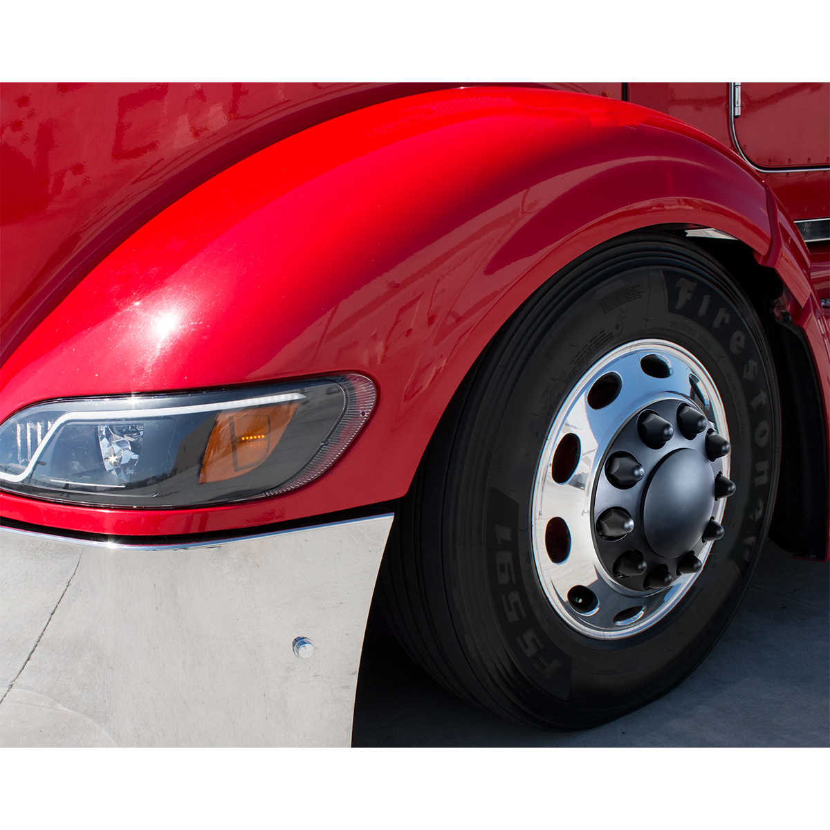 1-1/2" X 2-3/4" Matte Black Painted Plastic Bullet Nut Covers - Push-On (Color Box of 60) - Thumbnail 3