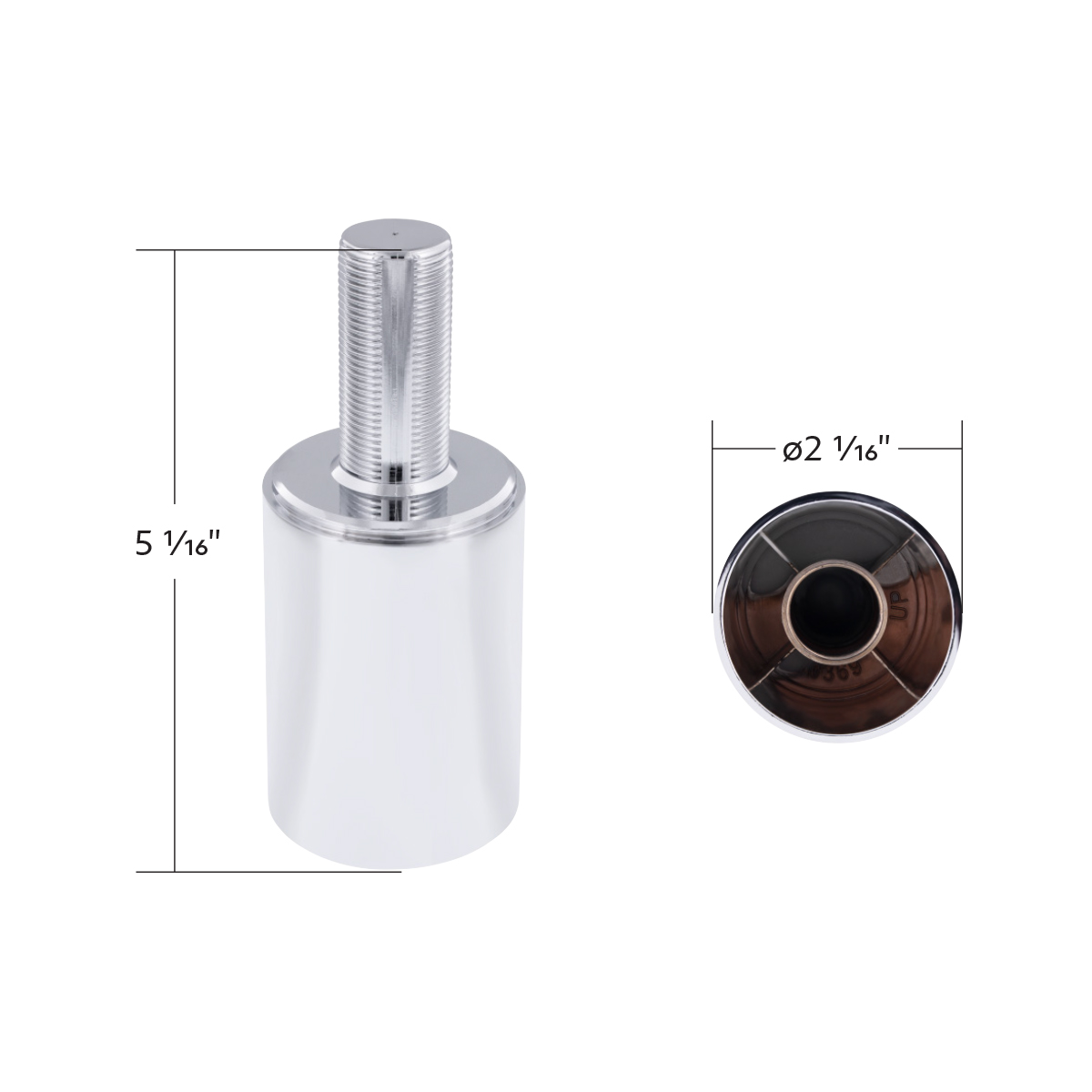 Chrome Plastic 33mm Thread-On Extension (Bulk) - Thumbnail 8