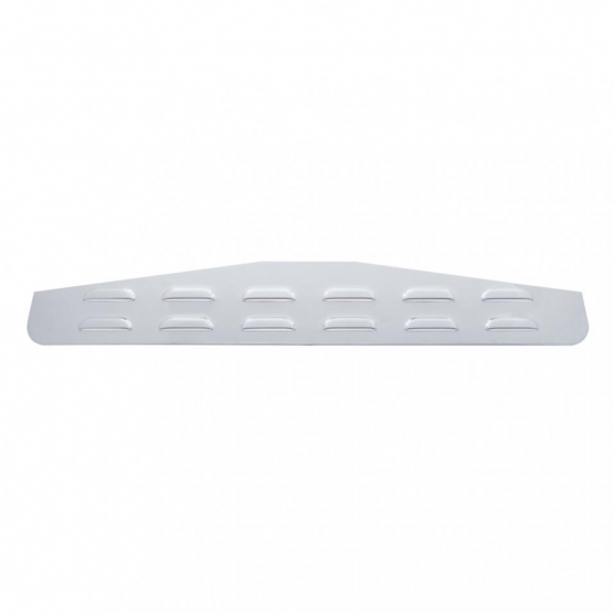 4" X 24" Chrome Louvered Bottom Mud Flap Plate -Welded Stud