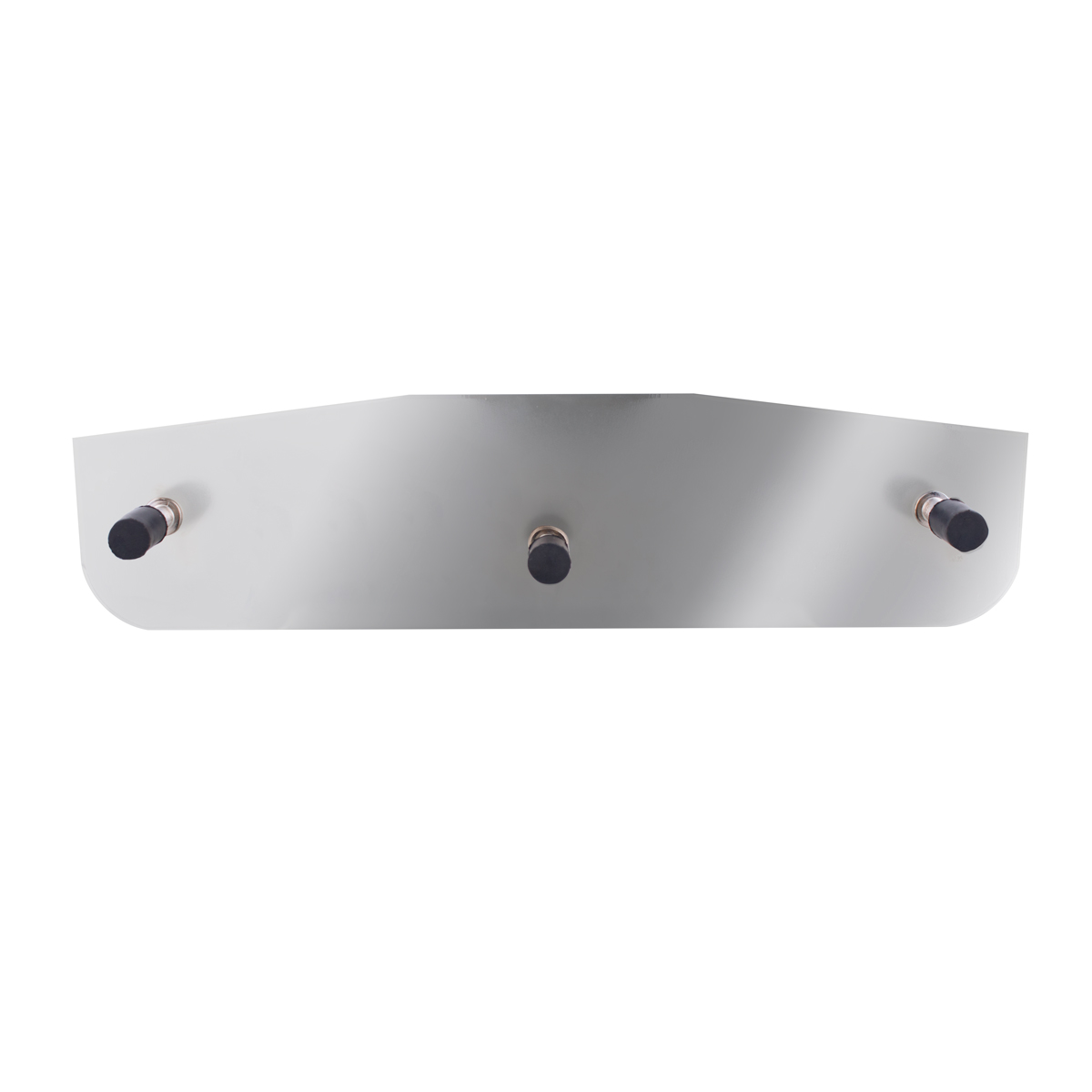 3" X 12" Chrome Standard Bottom Mud Flap Plate - Welded Stud - Thumbnail 3