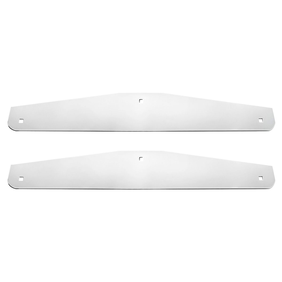 4" X 24" Chrome Standard Bottom Mud Flap Plate - Bolt Thru (Box of 2)