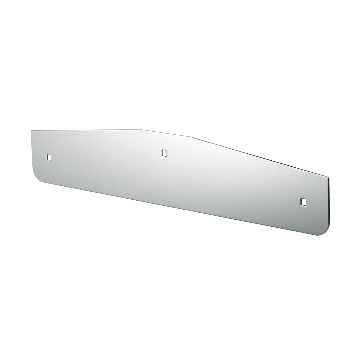 4" X 20" Chrome Standard Bottom Mud Flap Plate - Bolt Thru - Thumbnail 3