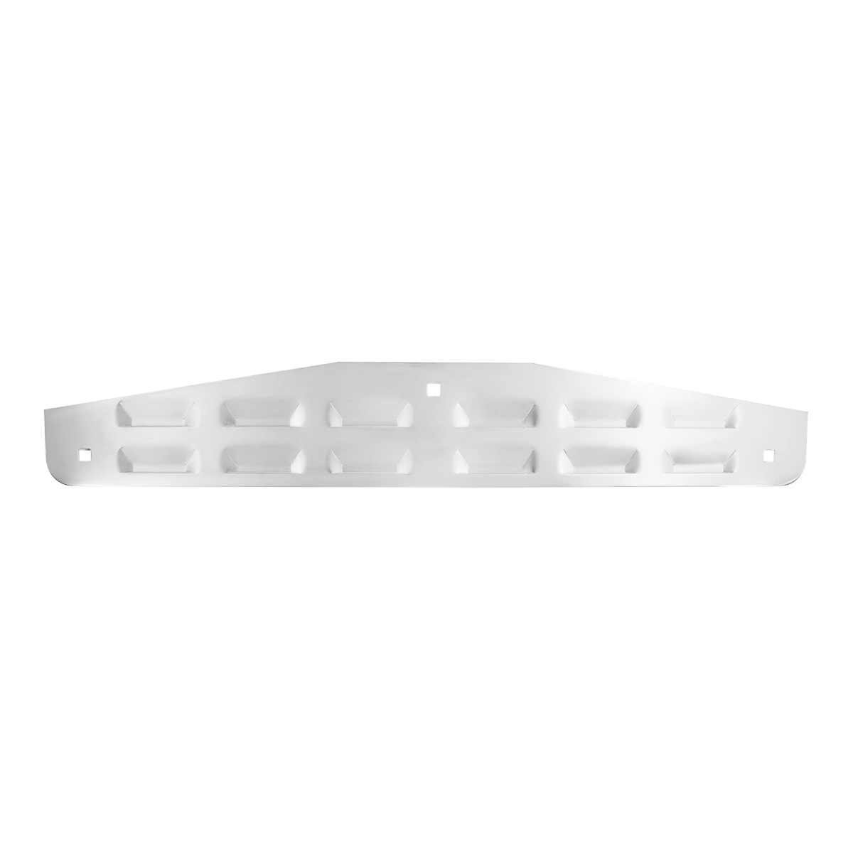 4" X 24" Chrome Louvered Bottom Mud Flap Plate - Bolt Thru - Thumbnail 3