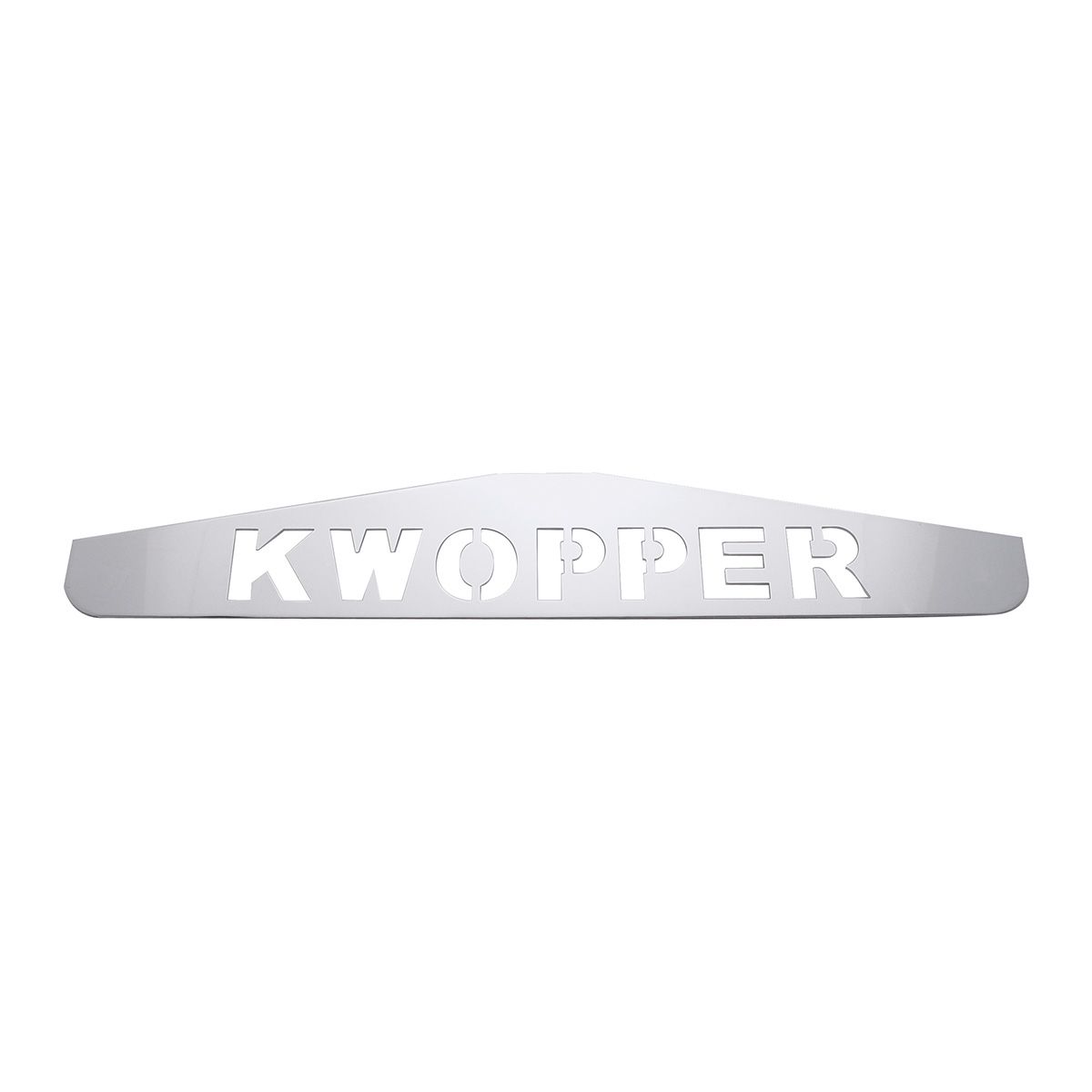 4" X 24" Chrome Kwopper Bottom Mud Flap Plate - Welded Stud