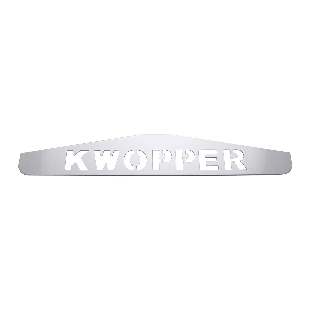 4" X 24" Chrome Kwopper Bottom Mud Flap Plate - Welded Stud - Thumbnail 3