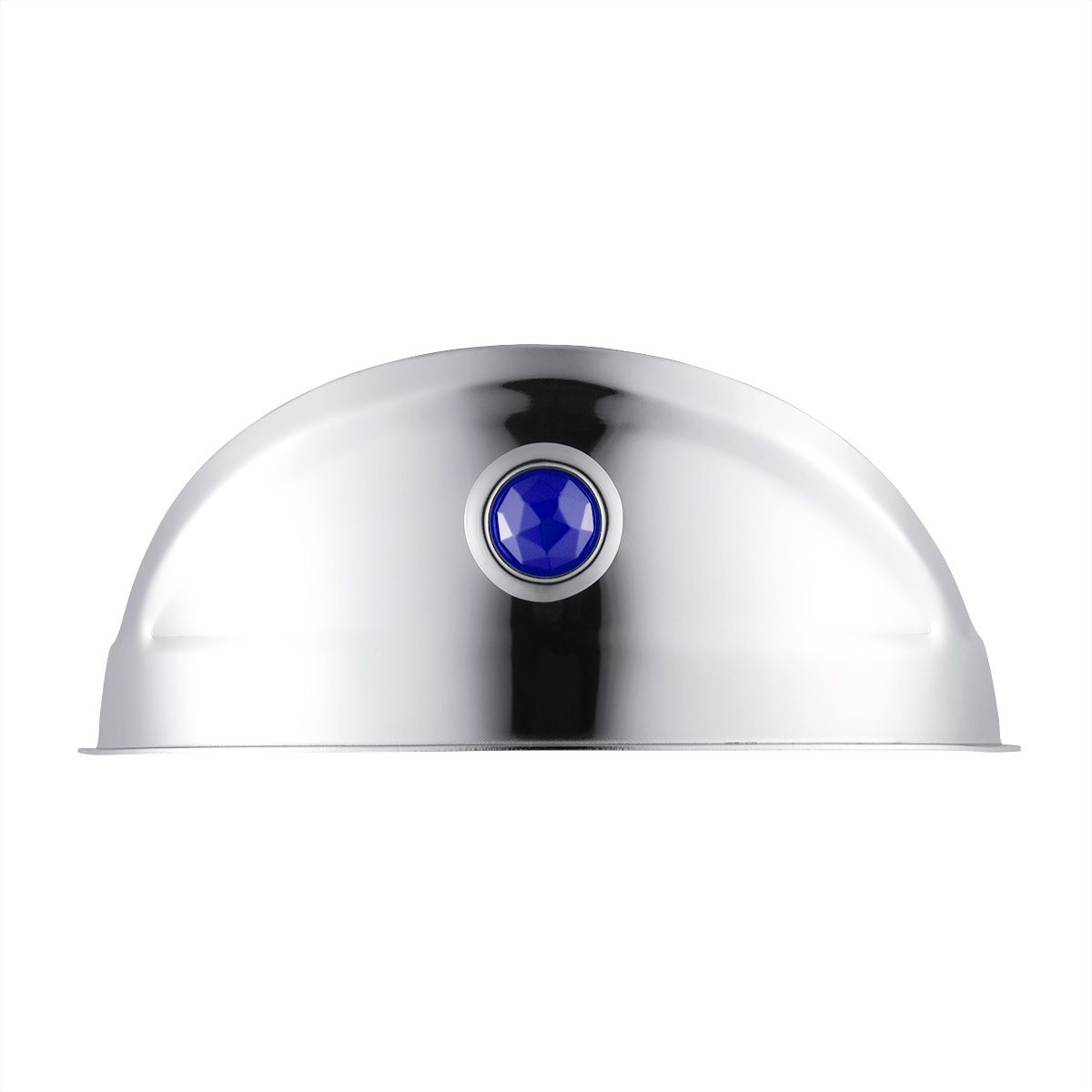 Chrome Visor With Blue Glass Dot For 7" Headlight