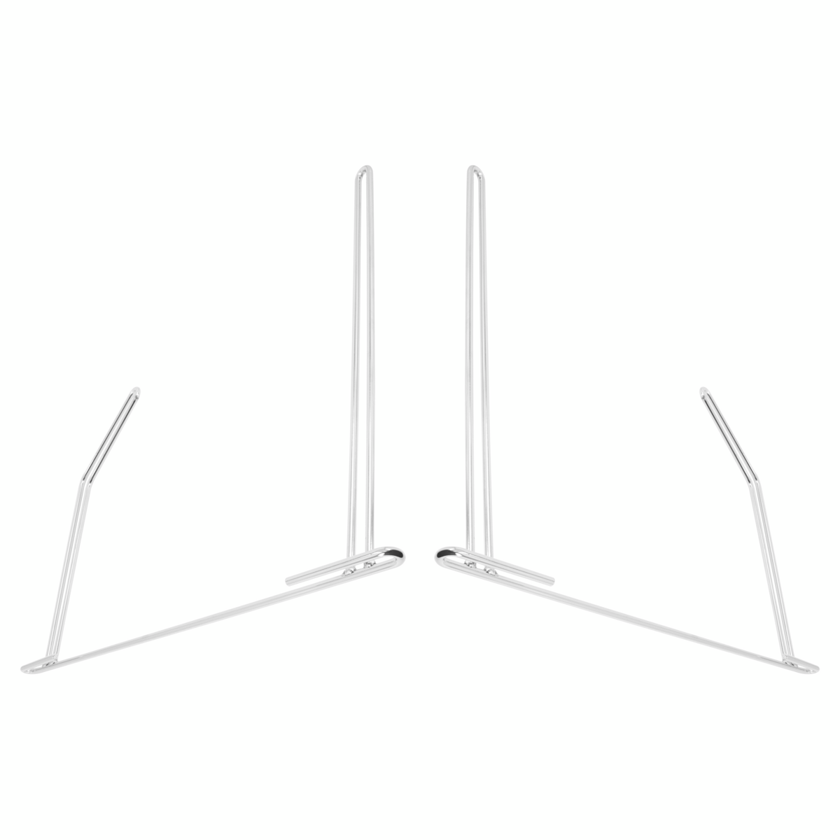 24" Chrome Angled Anti-Sail Bracket (Pair)