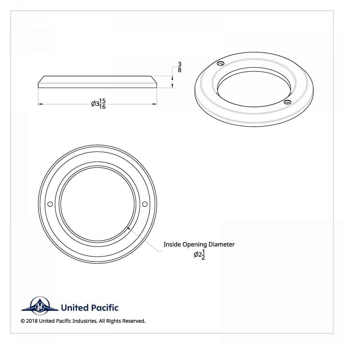 2.5" Light Bezel (Bulk) - Thumbnail 2