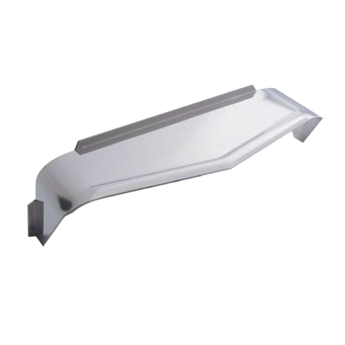 Stainless Steel Visor For 5" X 7" Rectangular Headlight, Ribbed Lip Style - Thumbnail 2