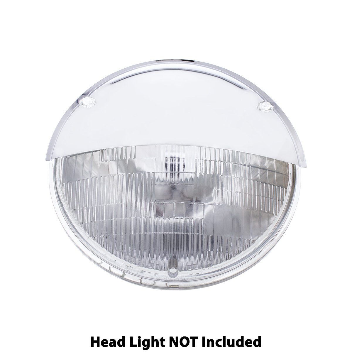 Chrome Half-Moon Shield For 7" Headlight (Pair) - Thumbnail 7