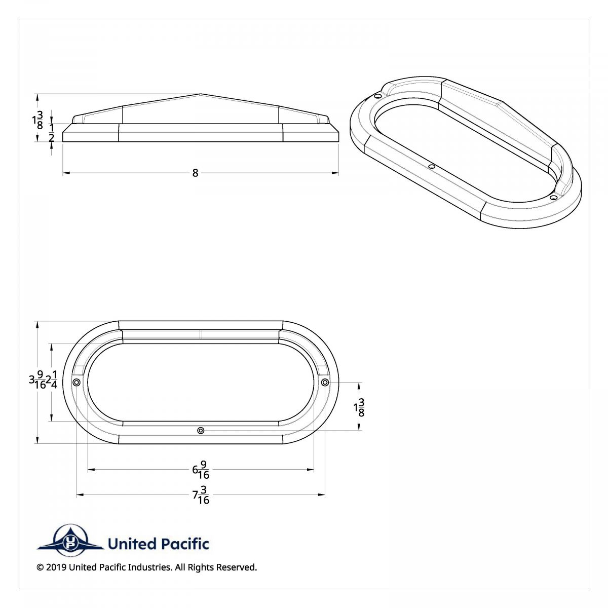 Oval Light Bezel With Visor - Thumbnail 5