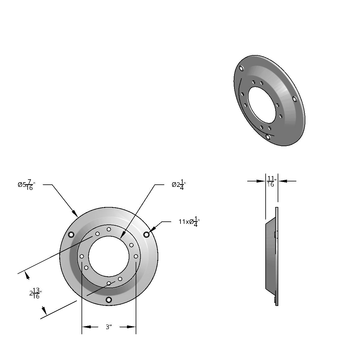 Chrome Plastic Watermelon Light Sleeper Bunk LED Adapter-Convex Style - Thumbnail 9