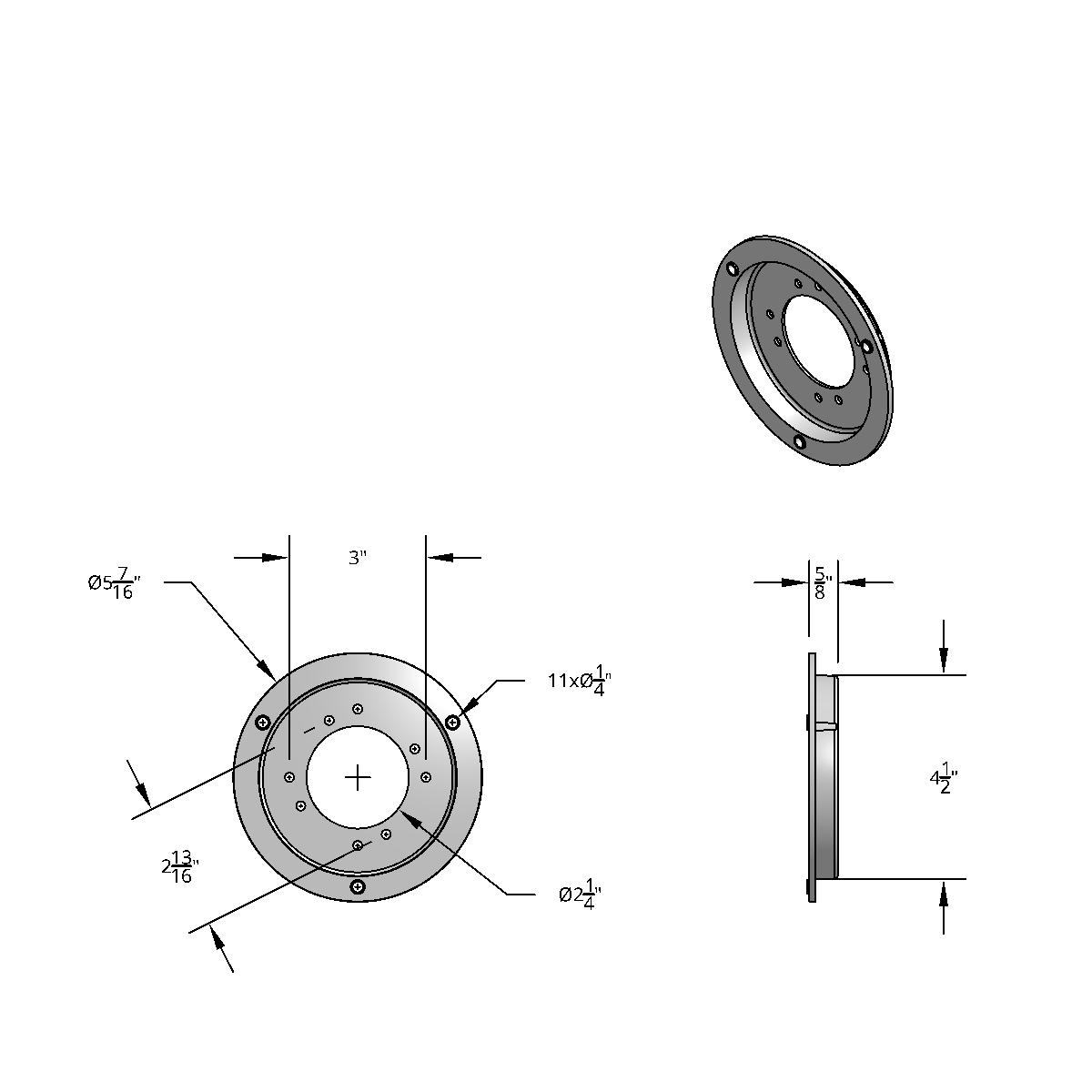 Chrome Plastic Watermelon Light Sleeper Bunk LED Adapter-Classic - Thumbnail 9